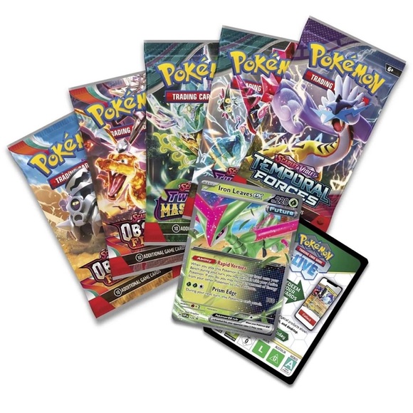 Pokemon TCG: Paradox Destinies Iron Leaves ex Tin New Sealed - Picture 3 of 9